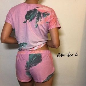 ASOS Palm Print Tee & Shorts PJ Set